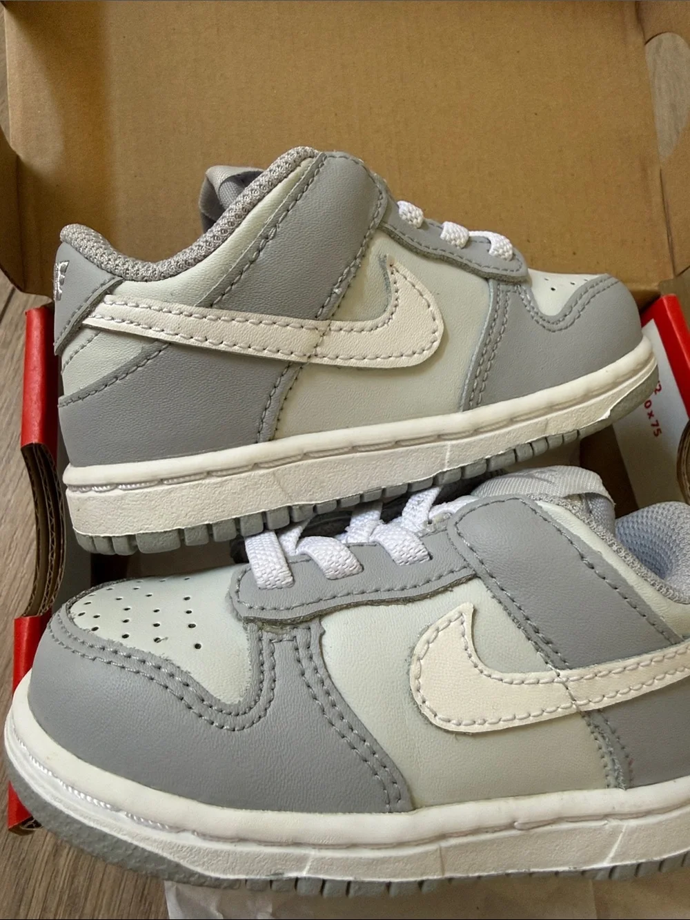 New Toddler Nike Dunk Low Wolf Grey